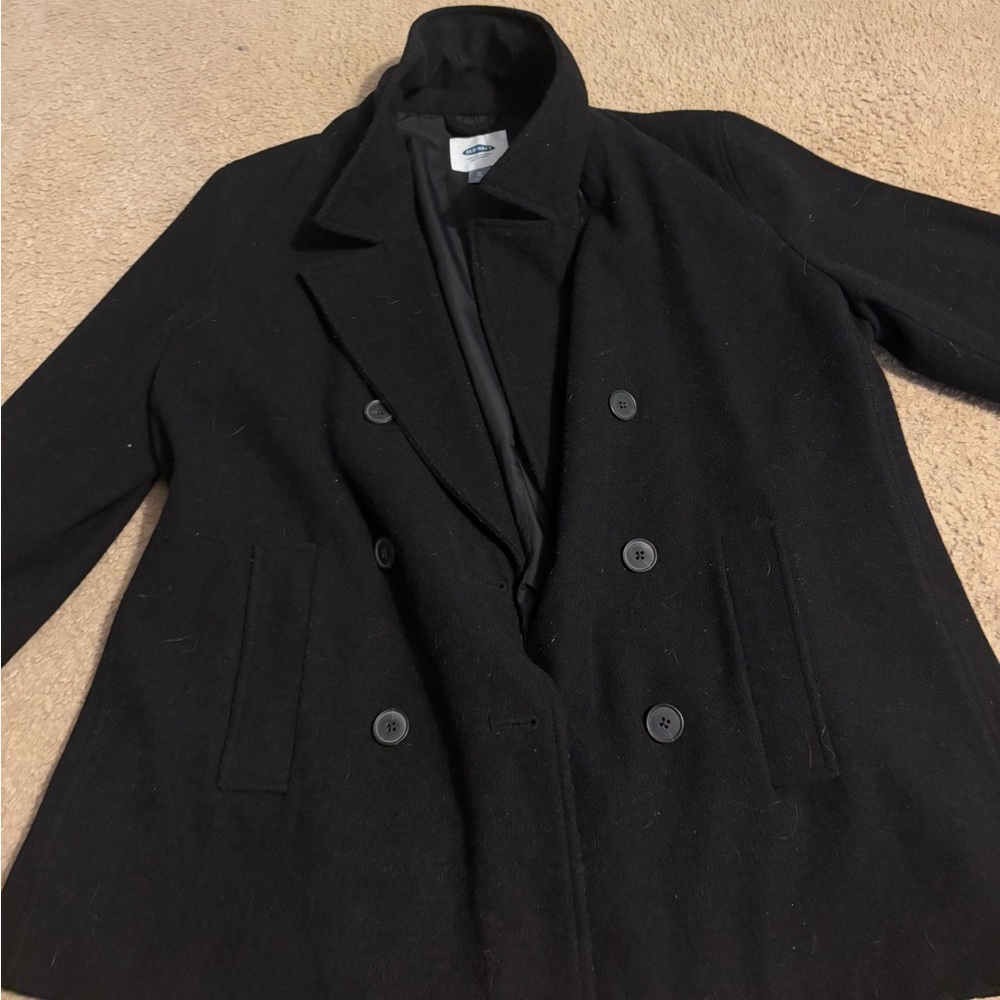 Black button up coat